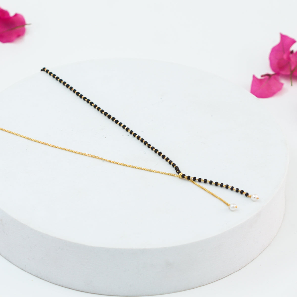 Handmade Silver Mangalsutra with Pearls (Gold Plated)