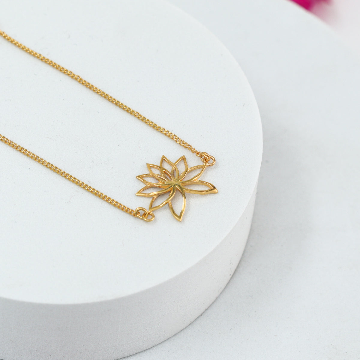 Lotus Silver Bracelet | 92.5 Silver | 22K Gold Plated