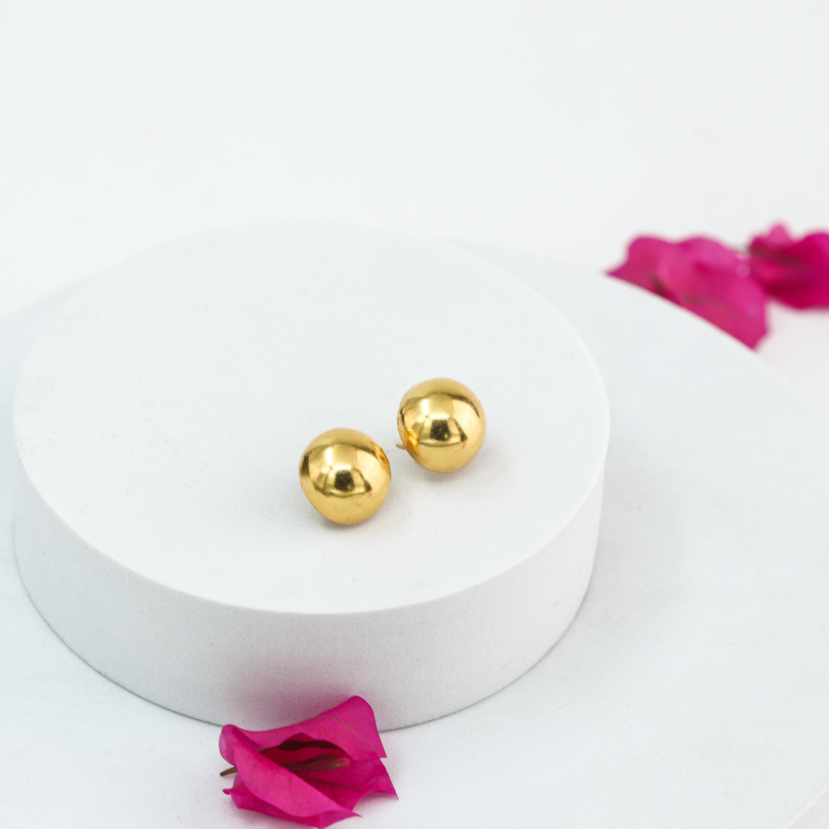 The Big Dome Earring (Gold Plated)