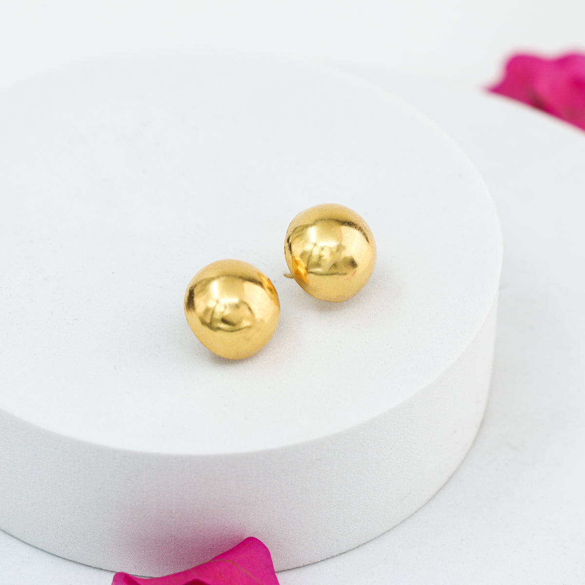 The Big Dome Earring (Gold Plated)