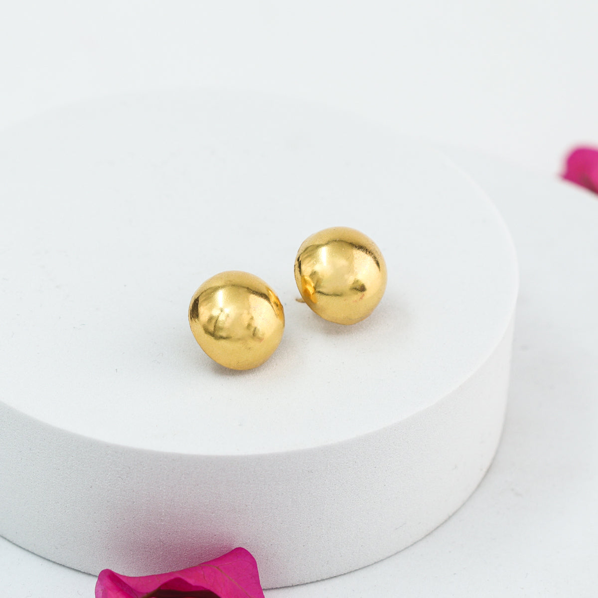 The Big Dome Earring (Gold Plated)