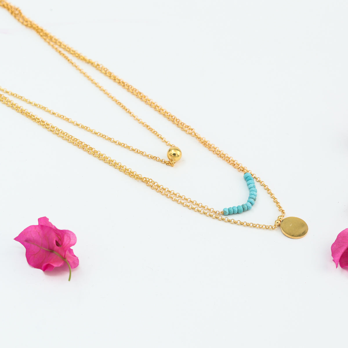 3 in 1 Silver Necklace |  92.5 Silver | 22K Gold Plated