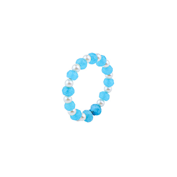 Jade and Pearl Beaded Ring