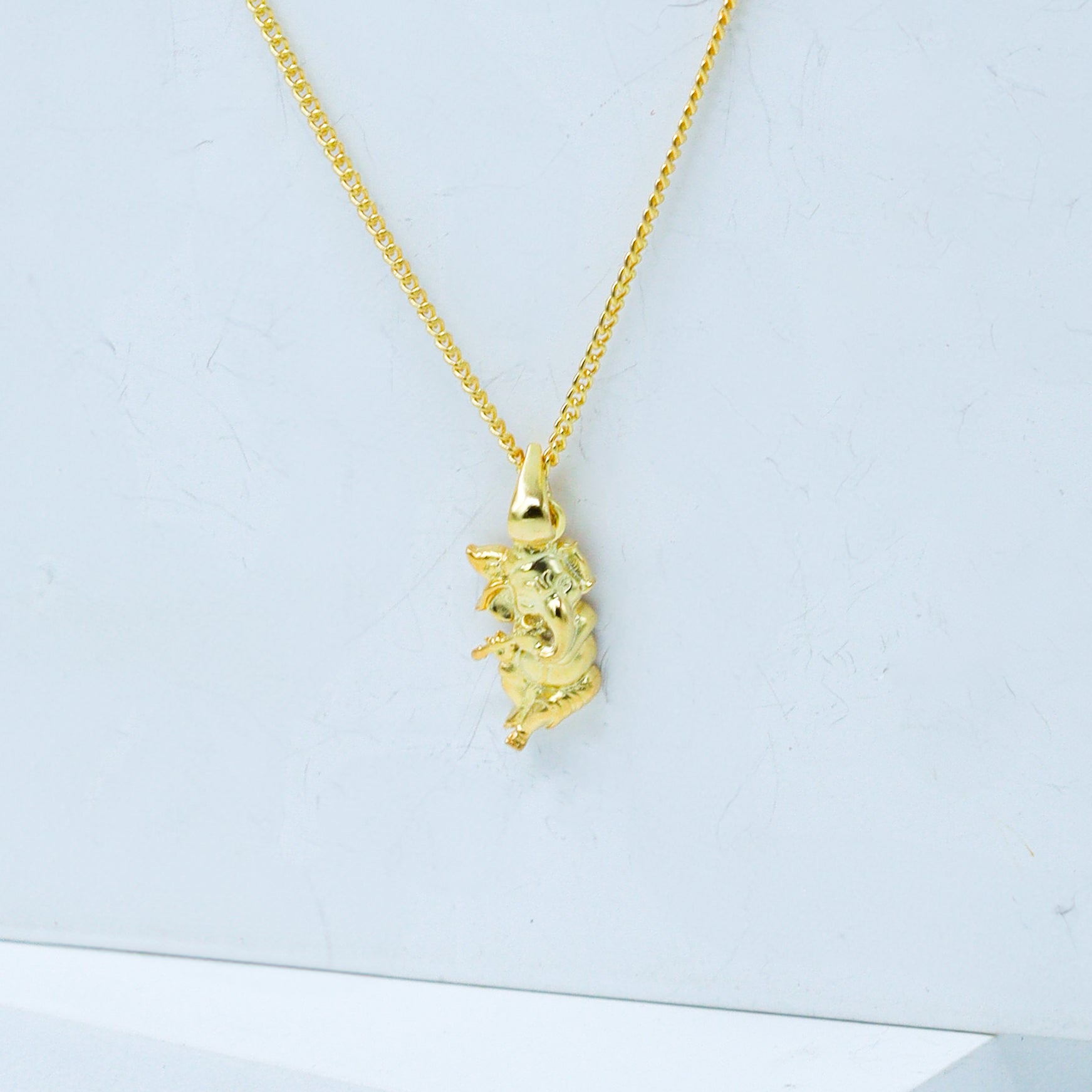 Silver Bal Ganesh Pendant Necklace | 22K Gold Plated | 92.5 Silver