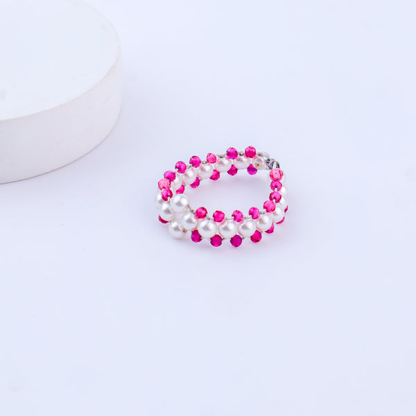 Ruby and Pearls Ring