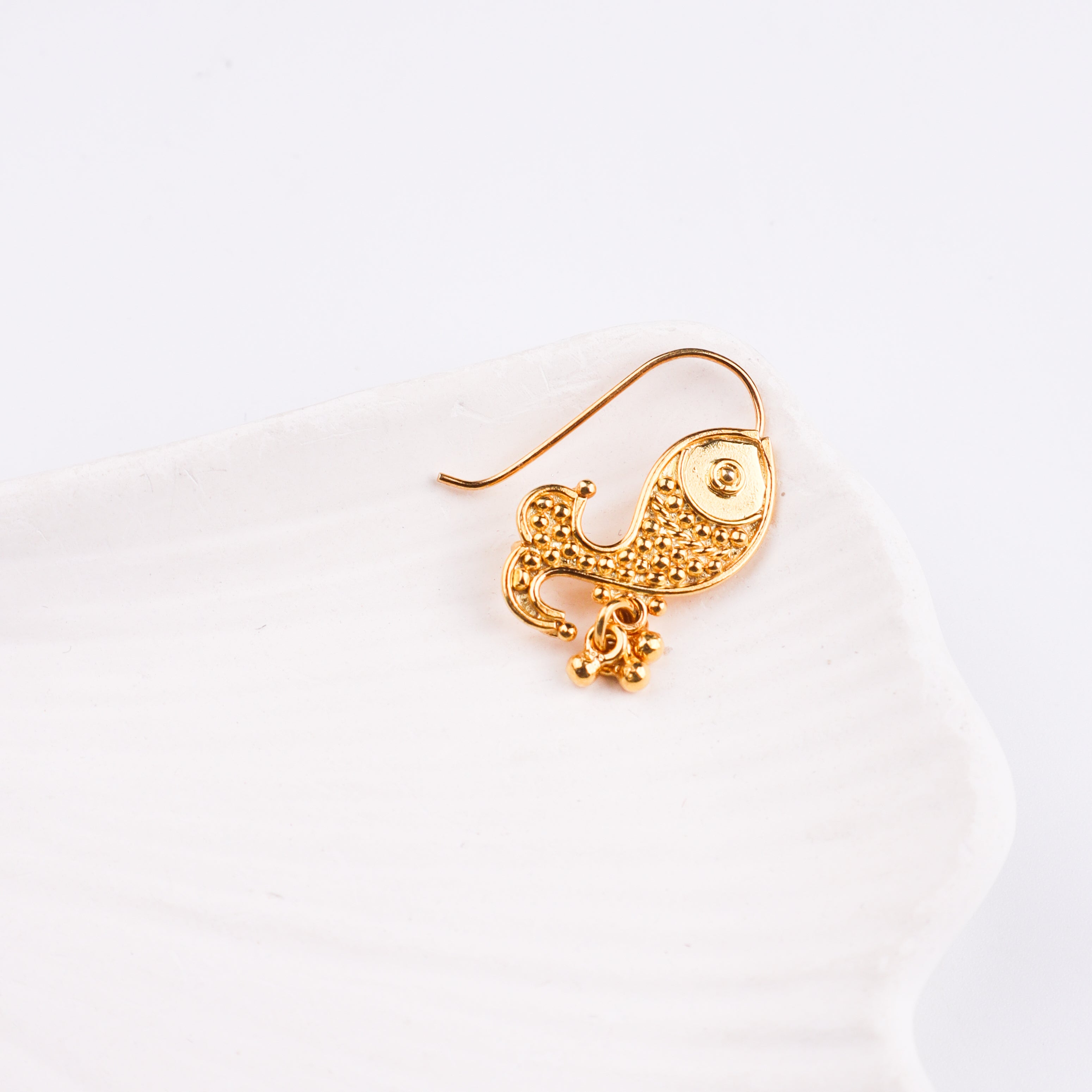 Fish Nath (Pierced) | 22K Gold Plated | 92.5 Silver