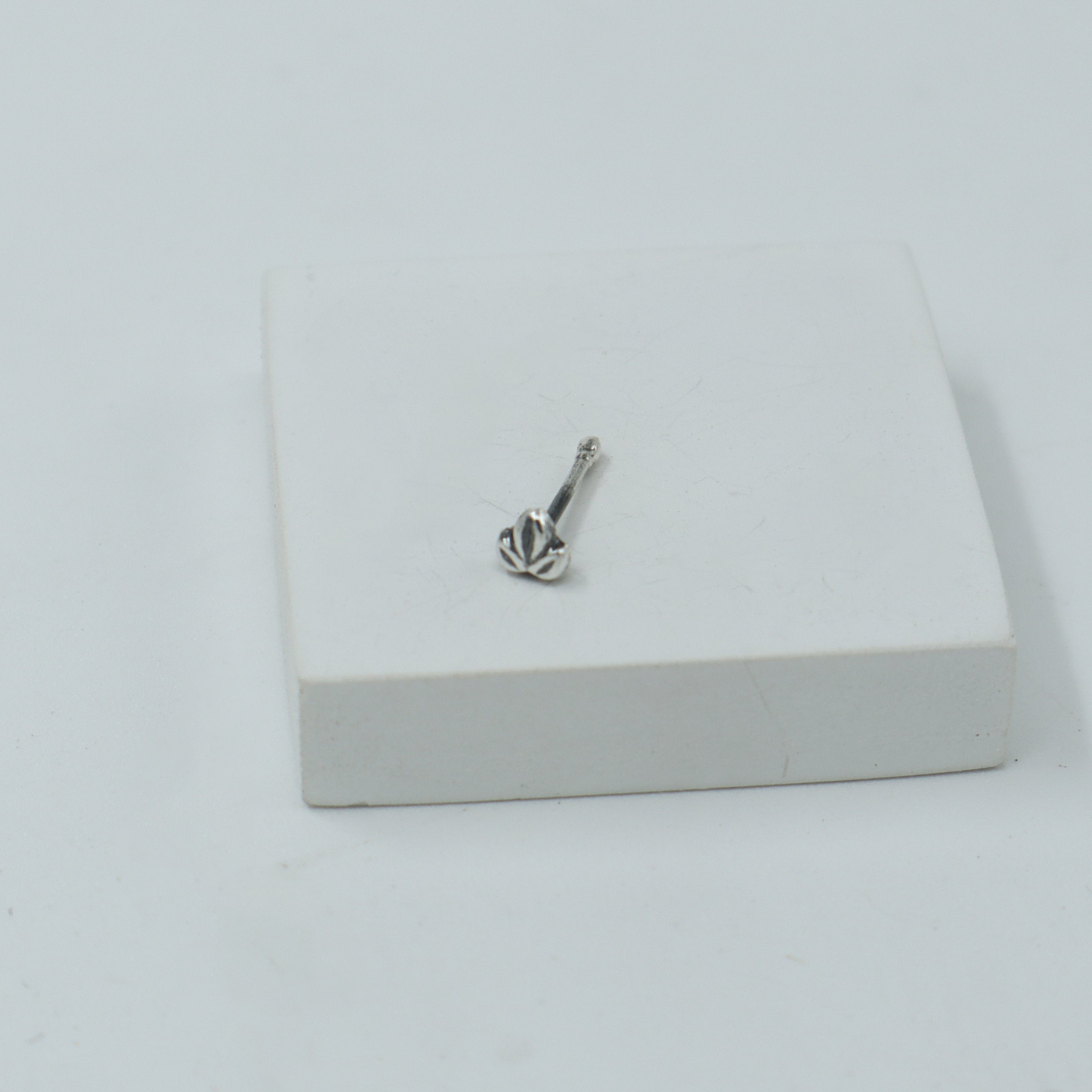 Silver Leafy Nose pin