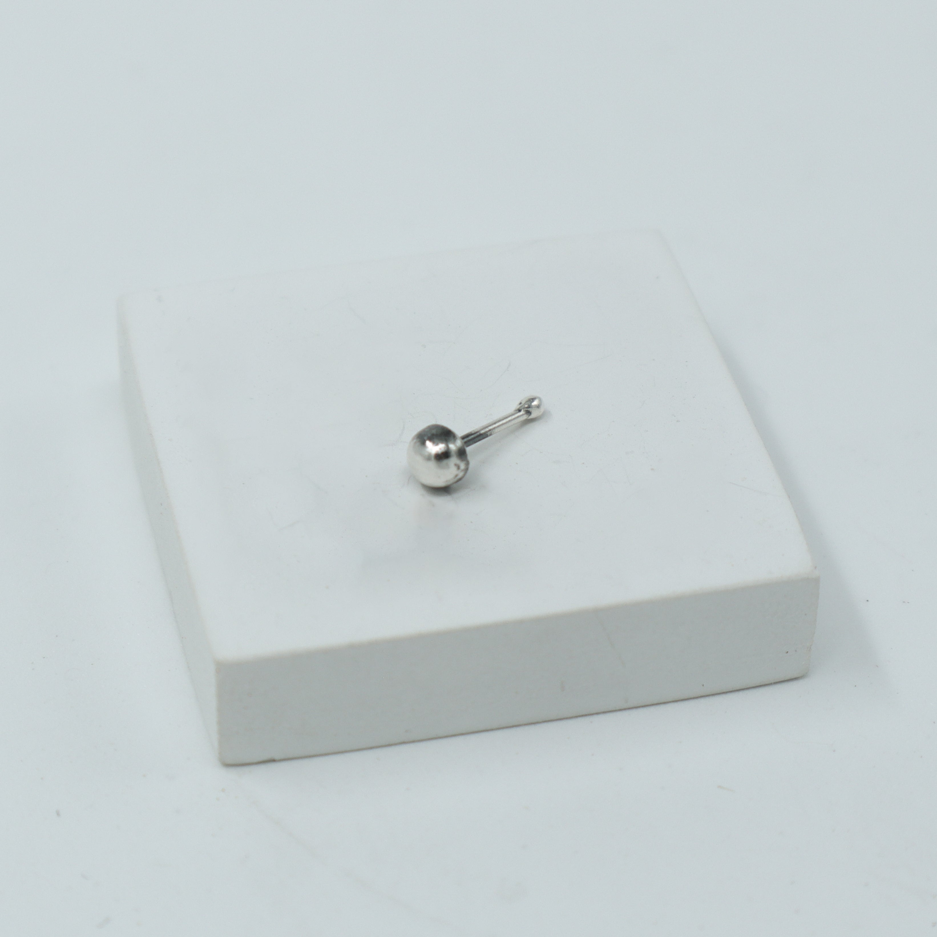 Silver Dome Nose Pin