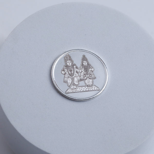 Silver Vitthal Rukmini Coin - 5gm