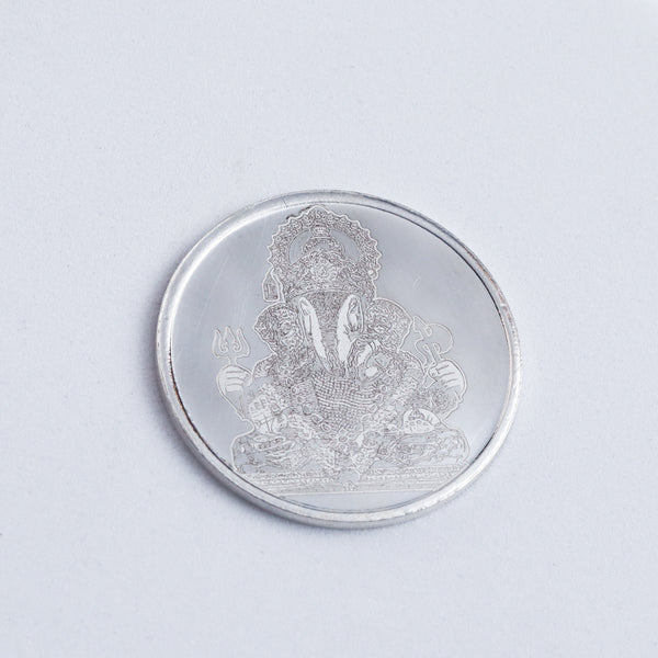 Silver Dagadusheth Ganpati Coin - 10gm