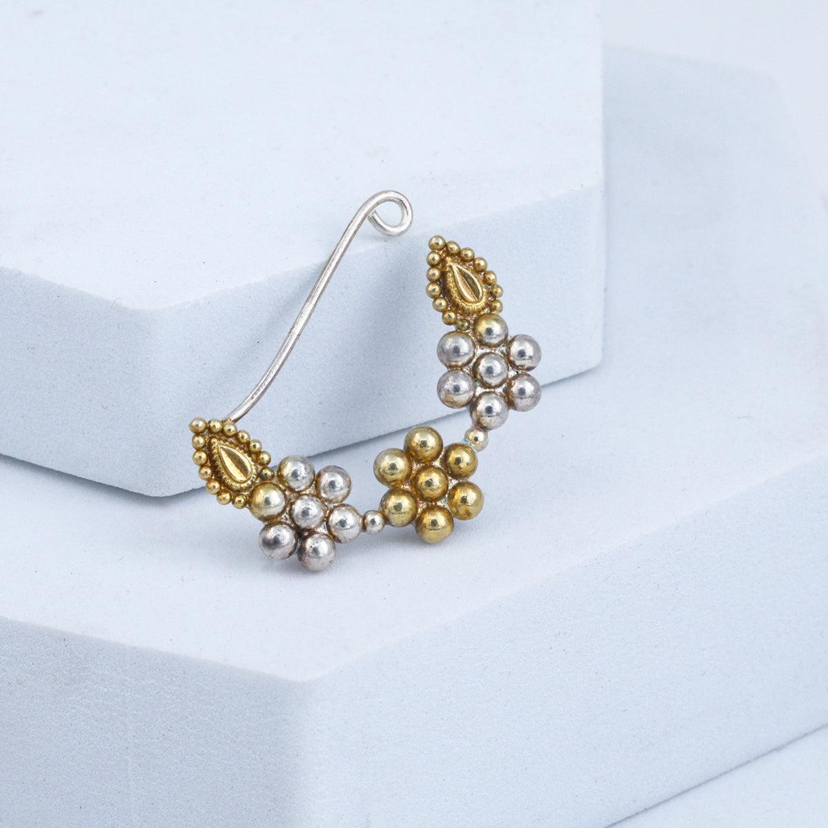 Swarna Rajat Kudi Nath: Dual Tone, Medium (Left, Clip on)