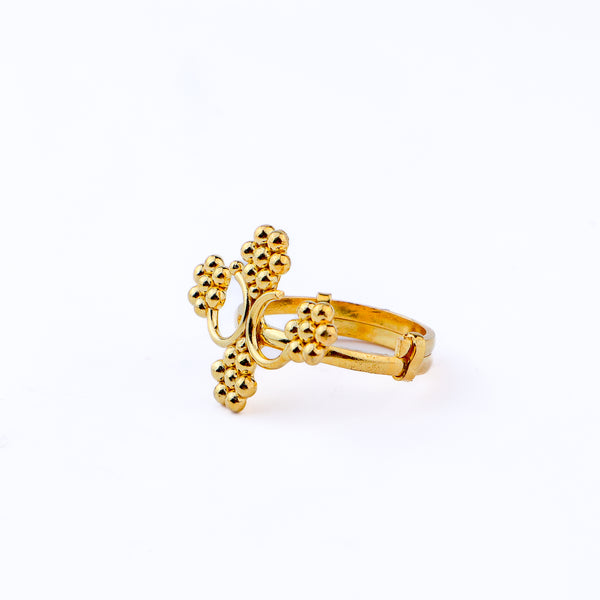 Silver Kudi Jhumar Ring | 92.5 Silver | 22K Gold Plated