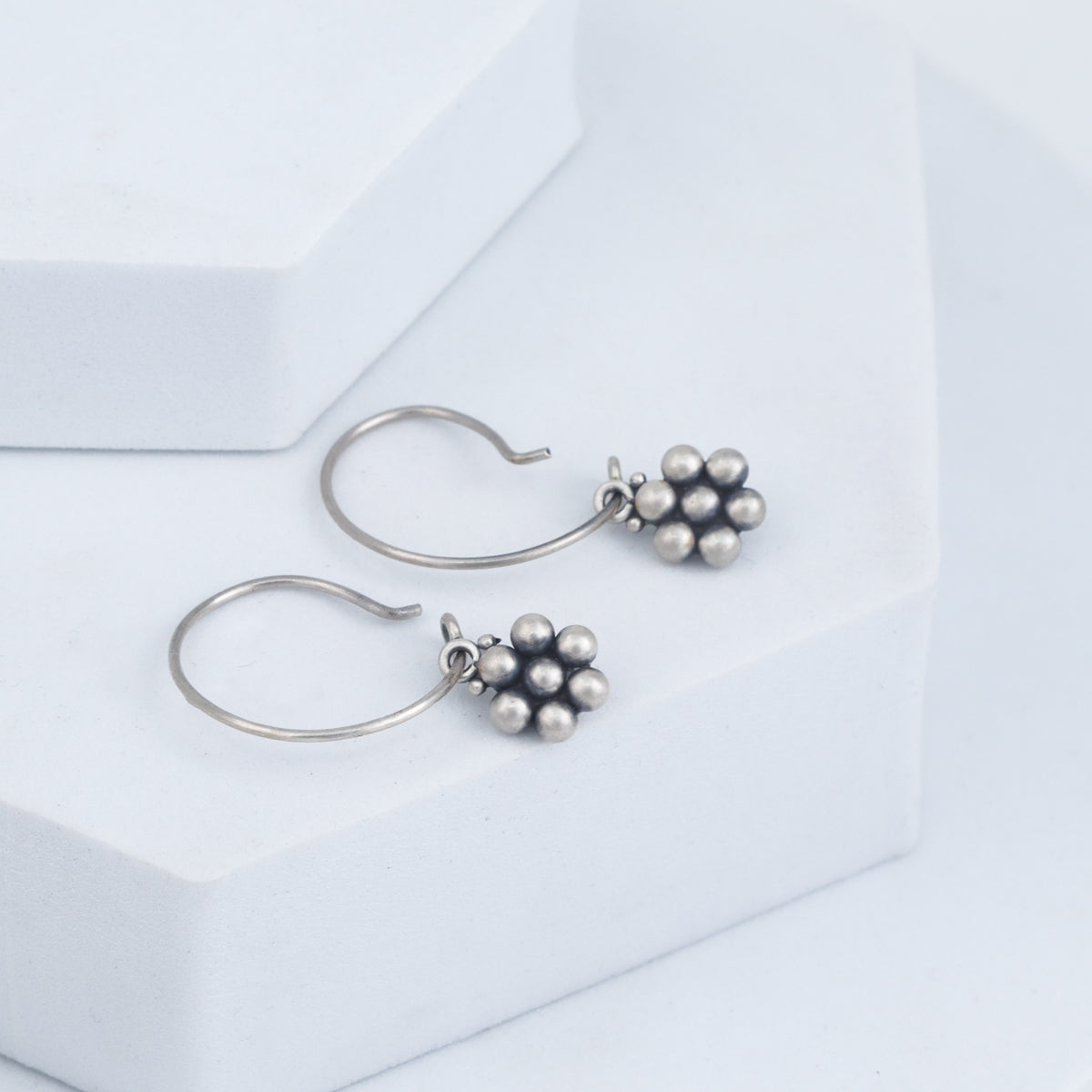 Handmade Silver Kudi Hoop: Small