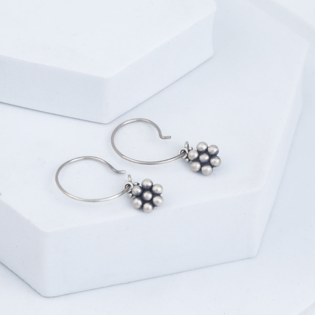 Handmade Silver Kudi Hoop: Small