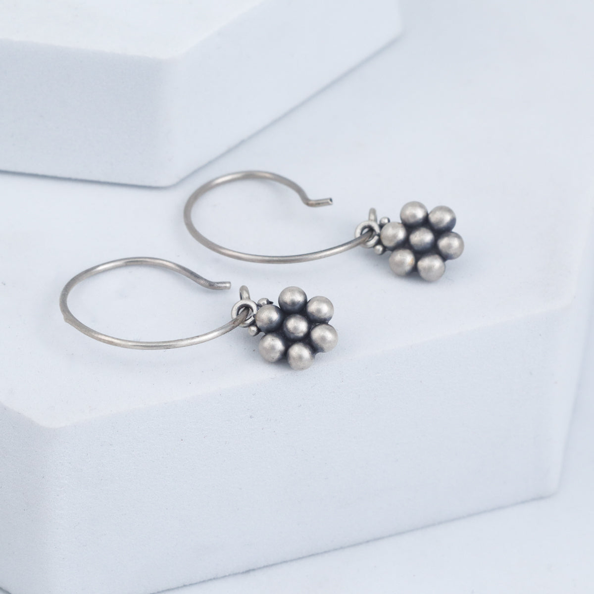 Handmade Silver Kudi Hoop: Small