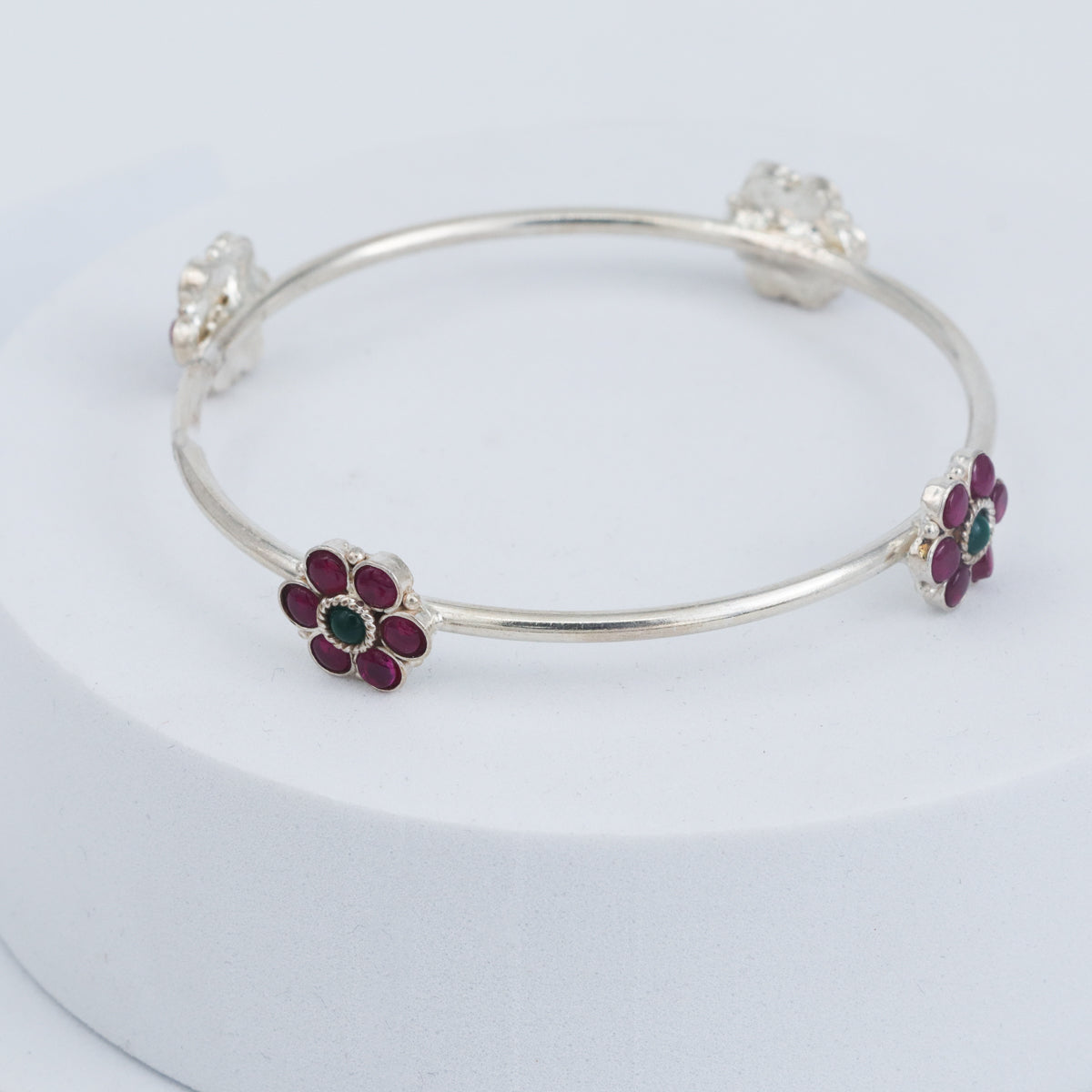 Pink Flower Bangle