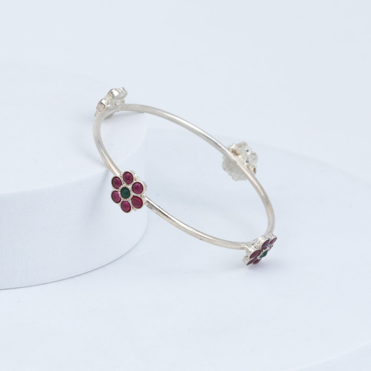 Pink Flower Bangle
