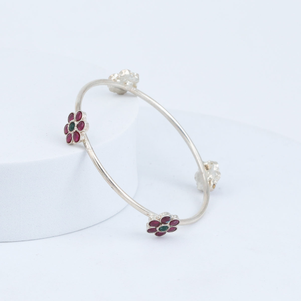 Pink Flower Bangle