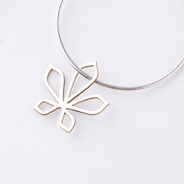 Silver Sadafuli Silhouette Hoops