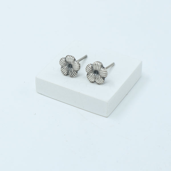 Silver Textured Flower Stud | 92.5 Silver