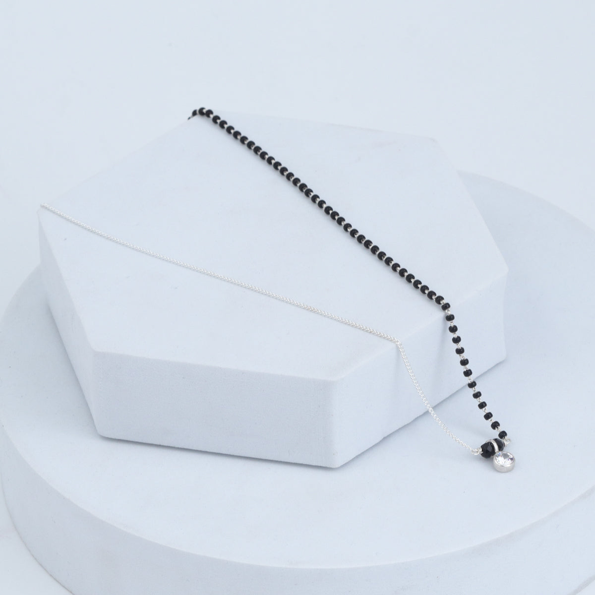 Half & Half : CZ Stone Mangalsutra