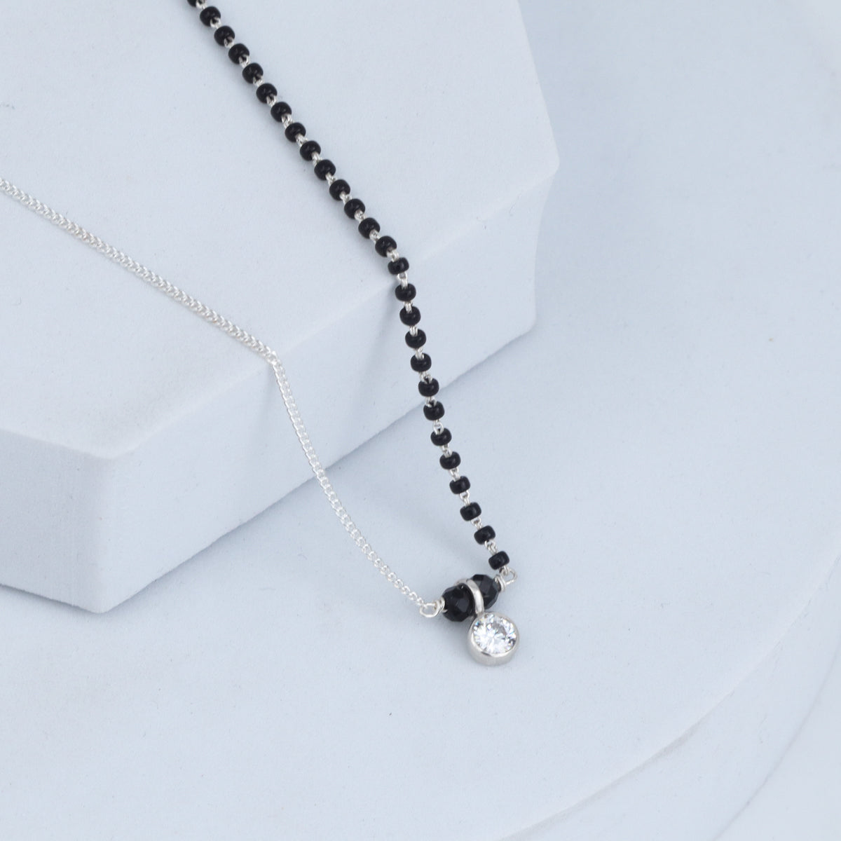 Half & Half : CZ Stone Mangalsutra