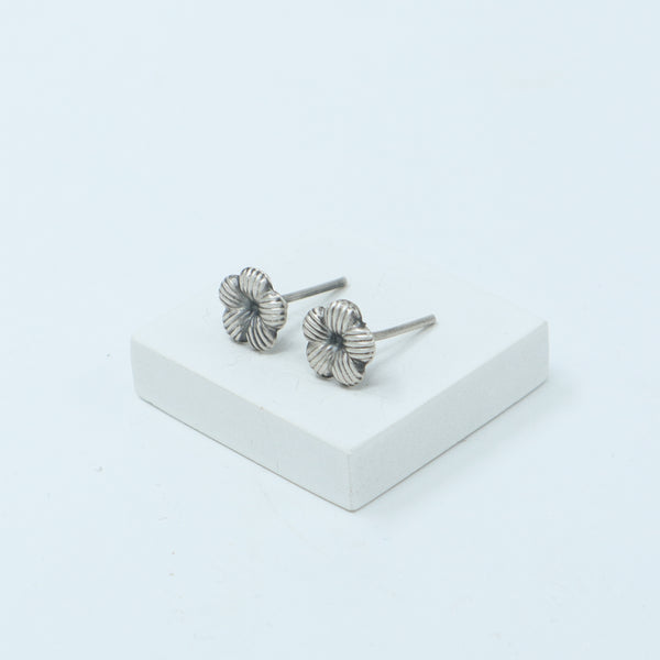 Silver Textured Flower Stud | 92.5 Silver