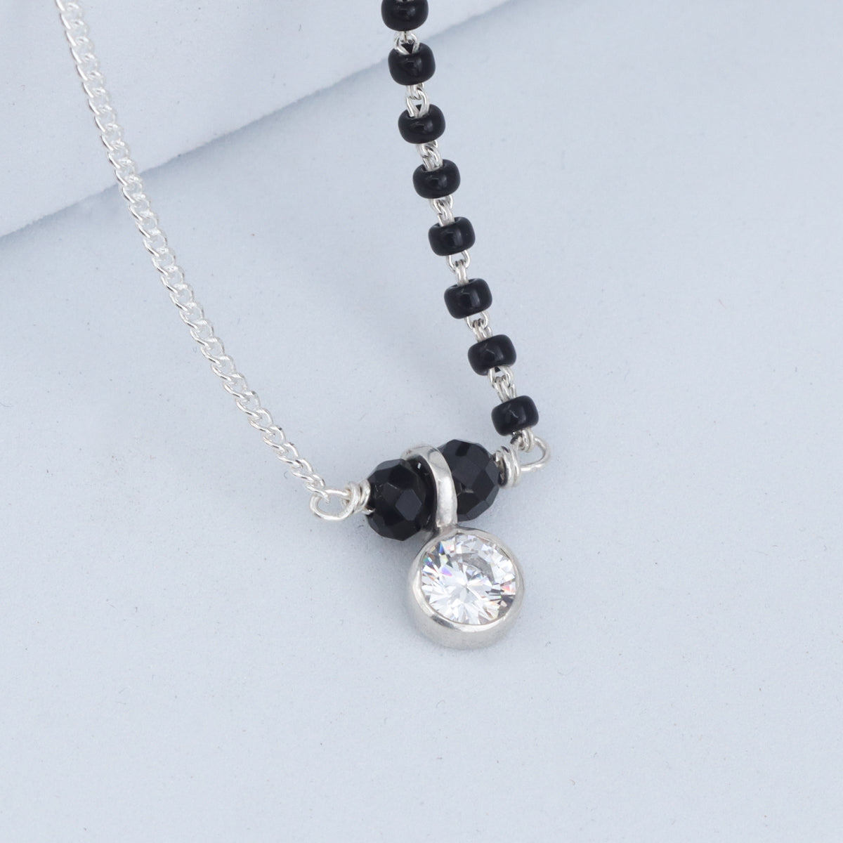 Half & Half : CZ Stone Mangalsutra