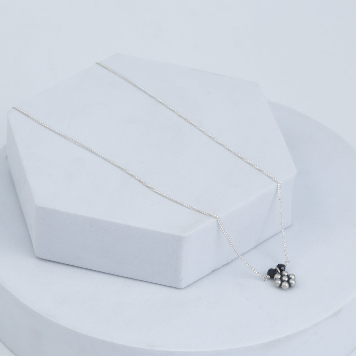 silver kudi charm mangalsutra for daily wear