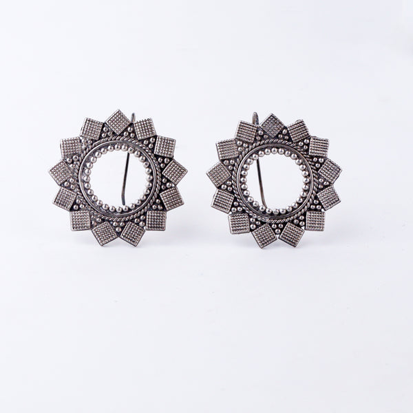 Round Texture Earrings