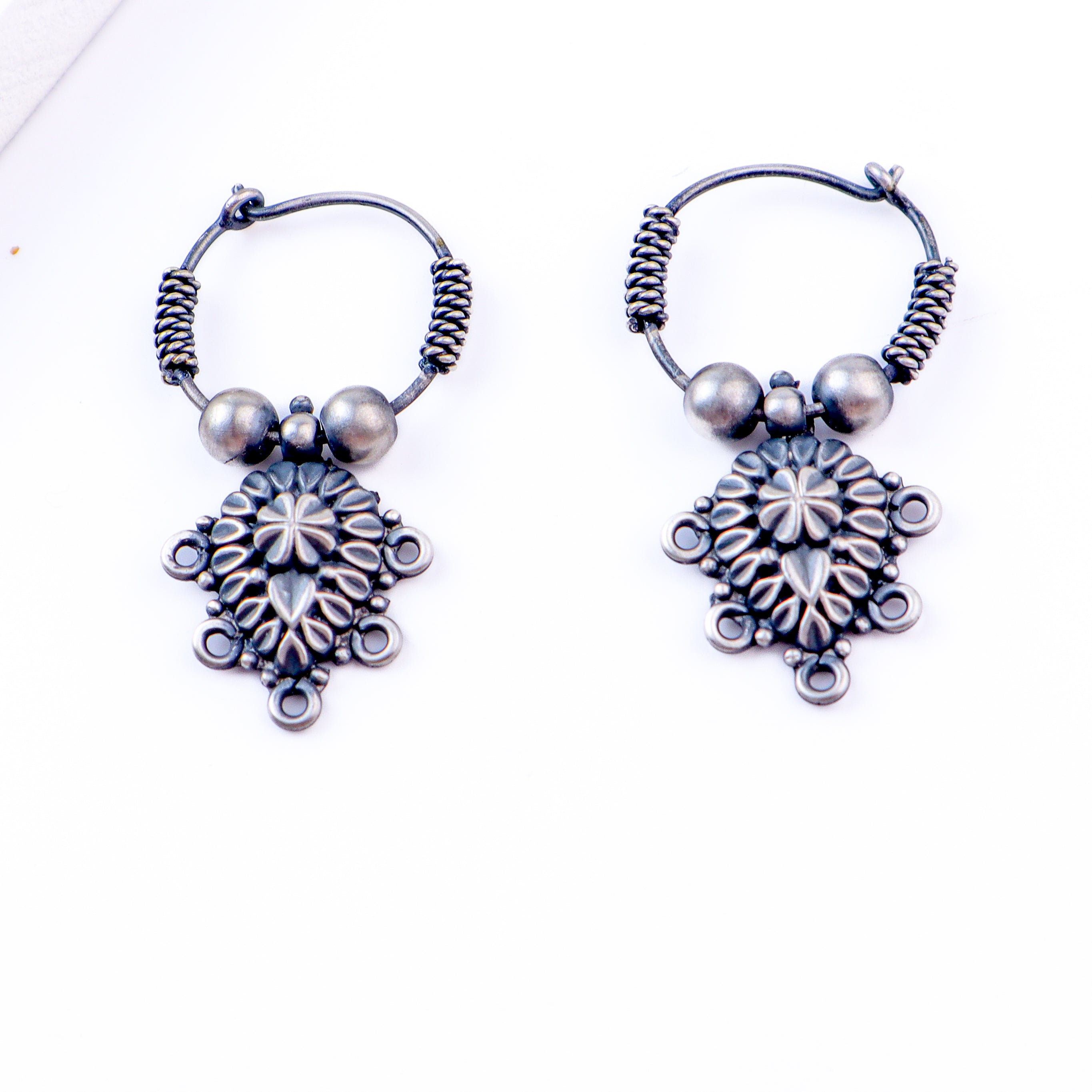 Oxidized Tribal Earrings