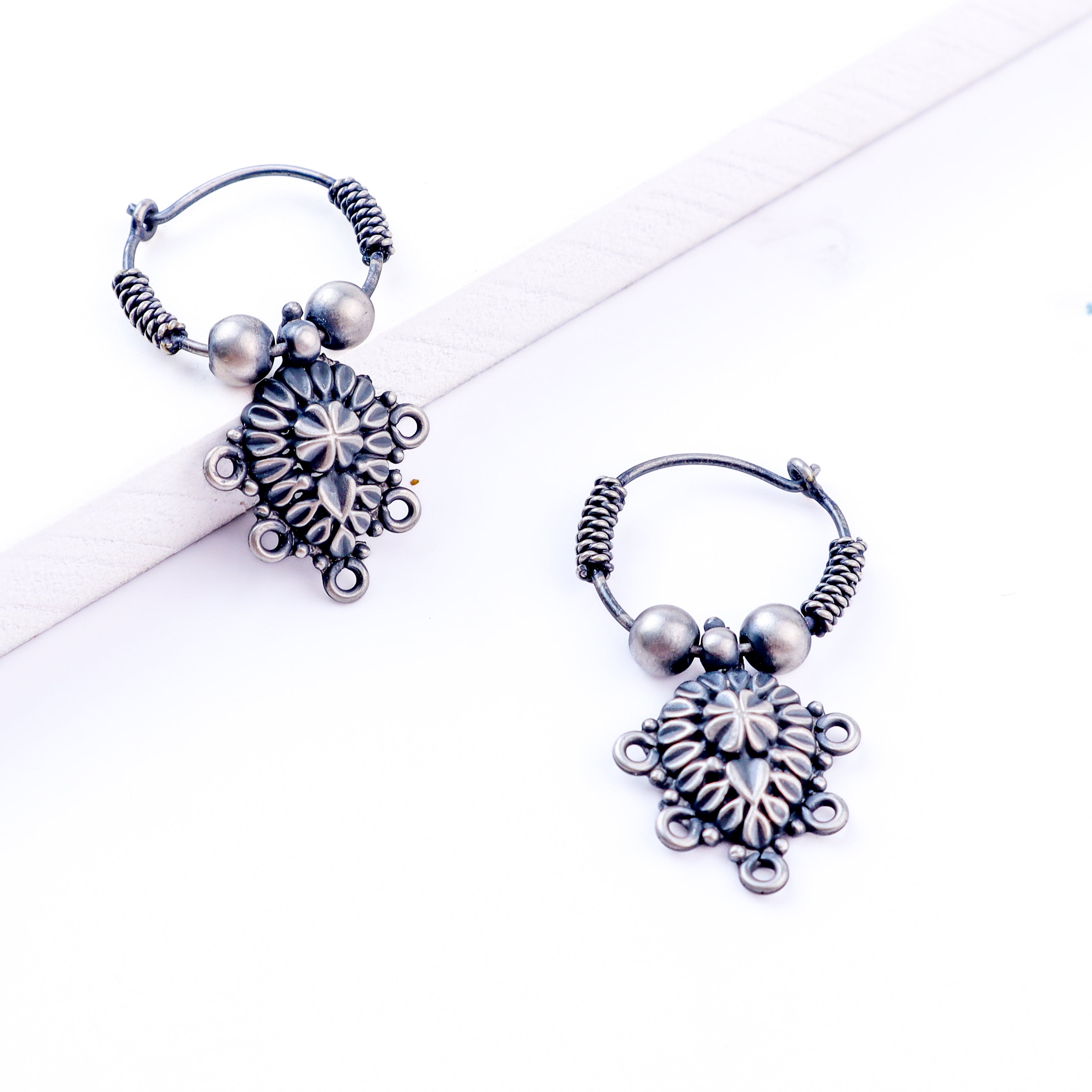 Oxidized Tribal Earrings