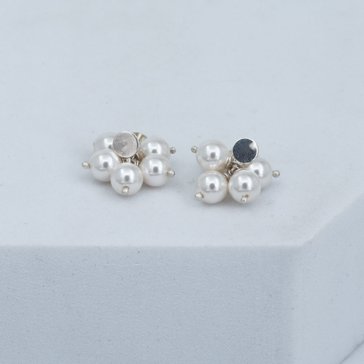 Toddler pearl stud earrings in 92.5 silver