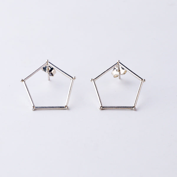 Handmade Pentagon Earring (Plain)