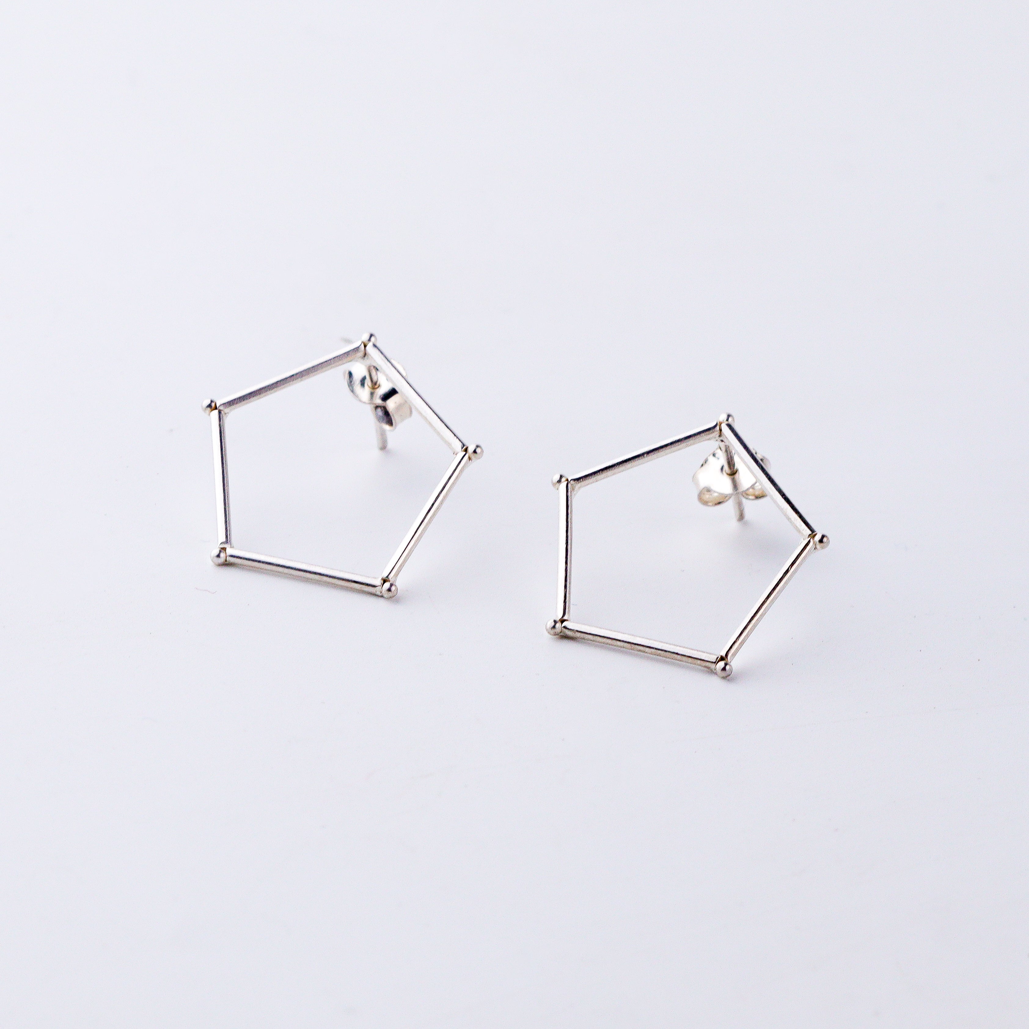Handmade Pentagon Earring (Plain)