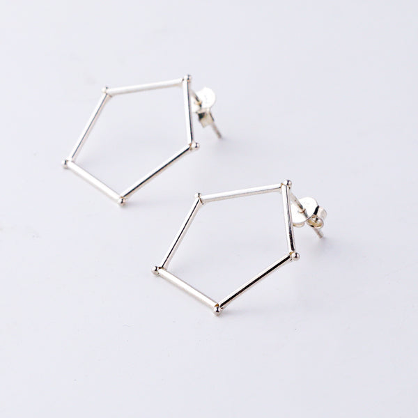 Handmade Pentagon Earring (Plain)
