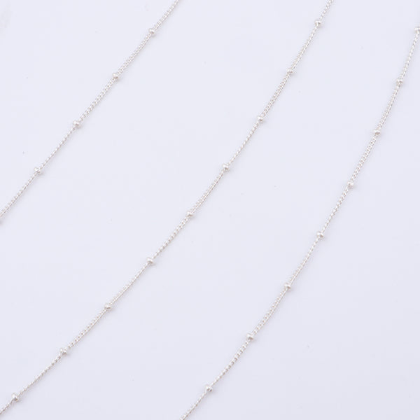 Silver layered necklace for jewelry