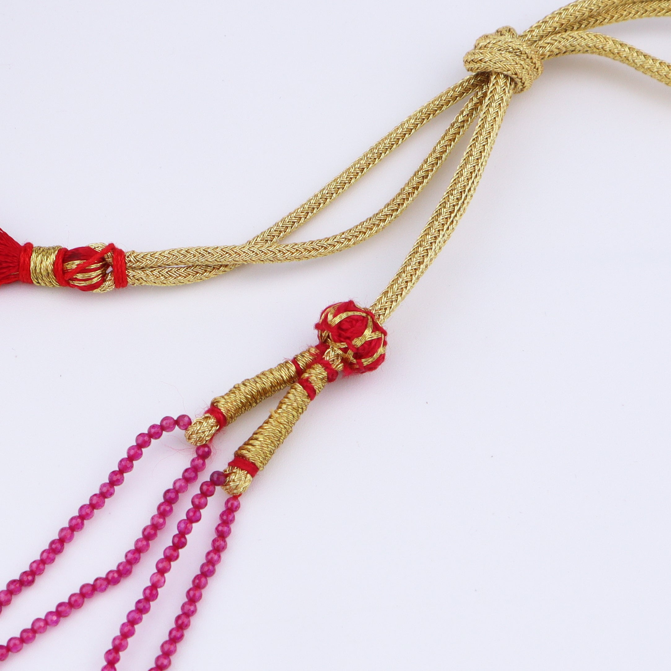 Karwar Necklace with Ruby Stones | 92.5 Silver | 22K Gold plated