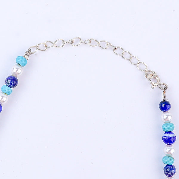 Leaf Filigree Pendant Necklace with Semiprecious Stones
