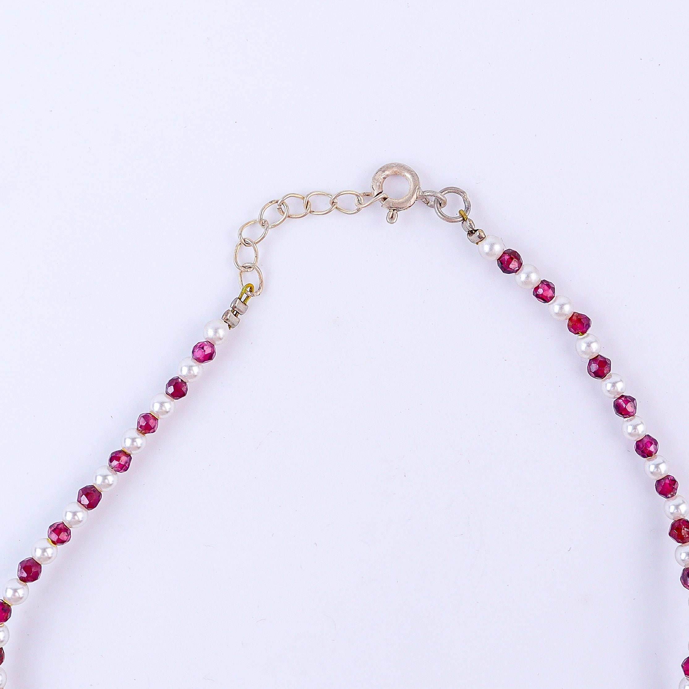 Garnet & Pearl Necklace