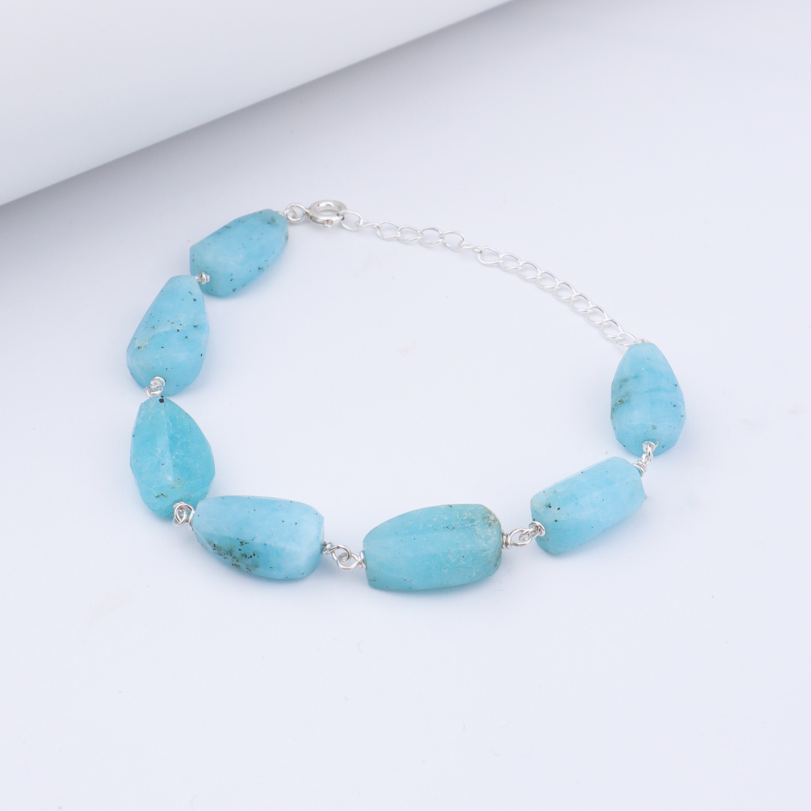 Larimar Stone Ganthan Bracelet