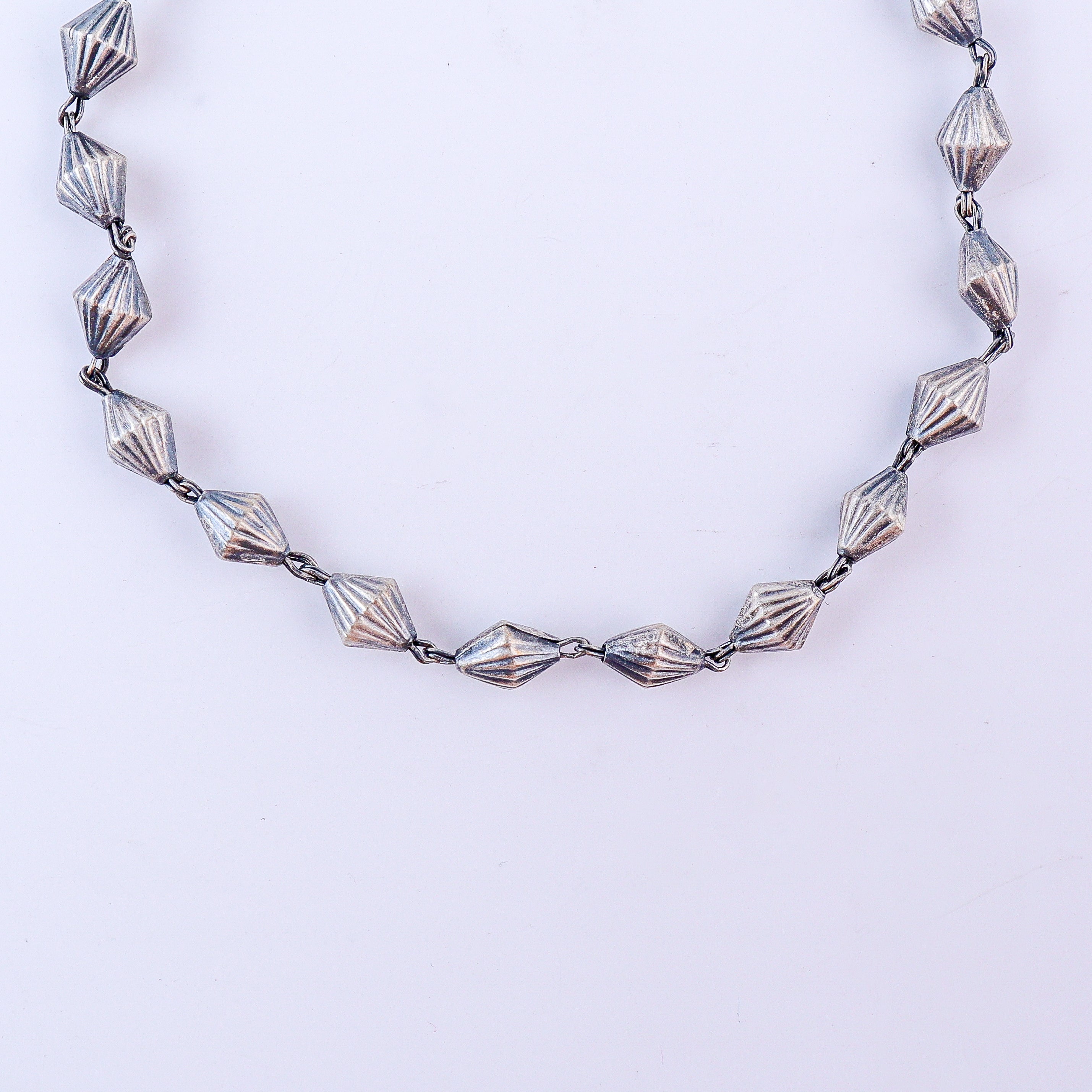 Oxidized Silver Beads Bracelet