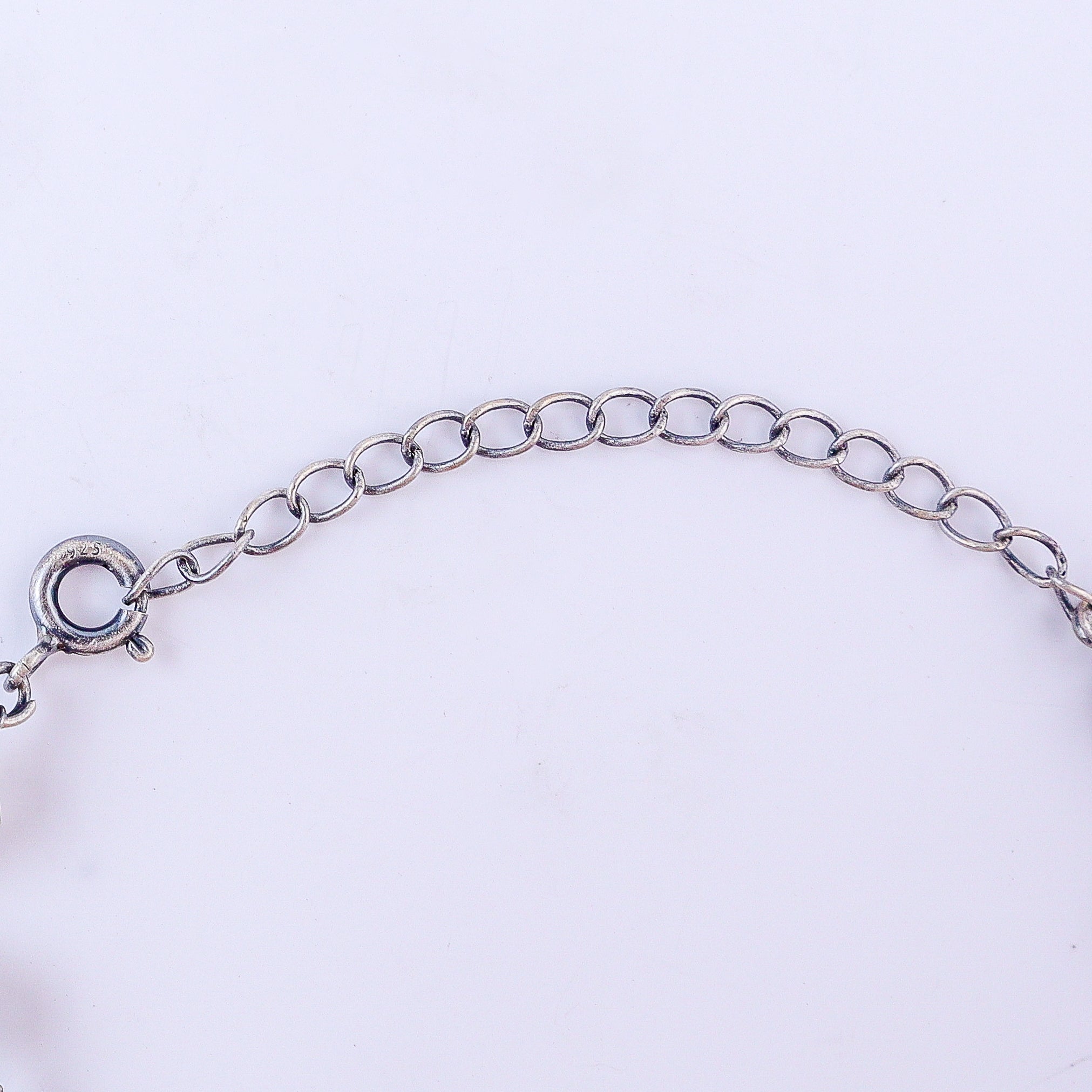 Oxidized Silver Beads Bracelet