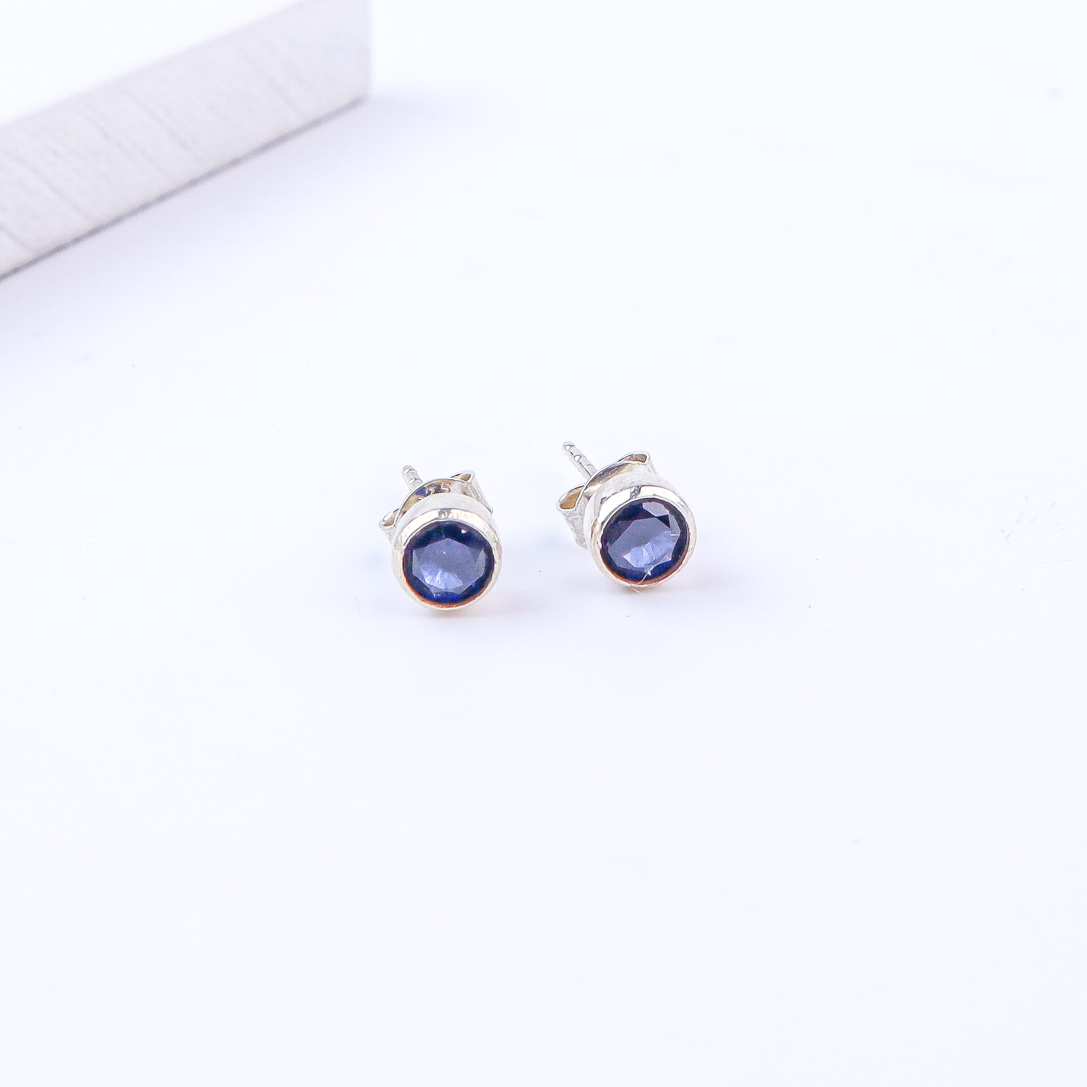 Blue CZ Stone Studs