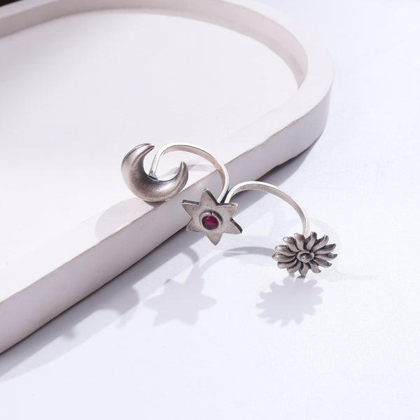 Moonlite Two Finger Ring silver jewelry