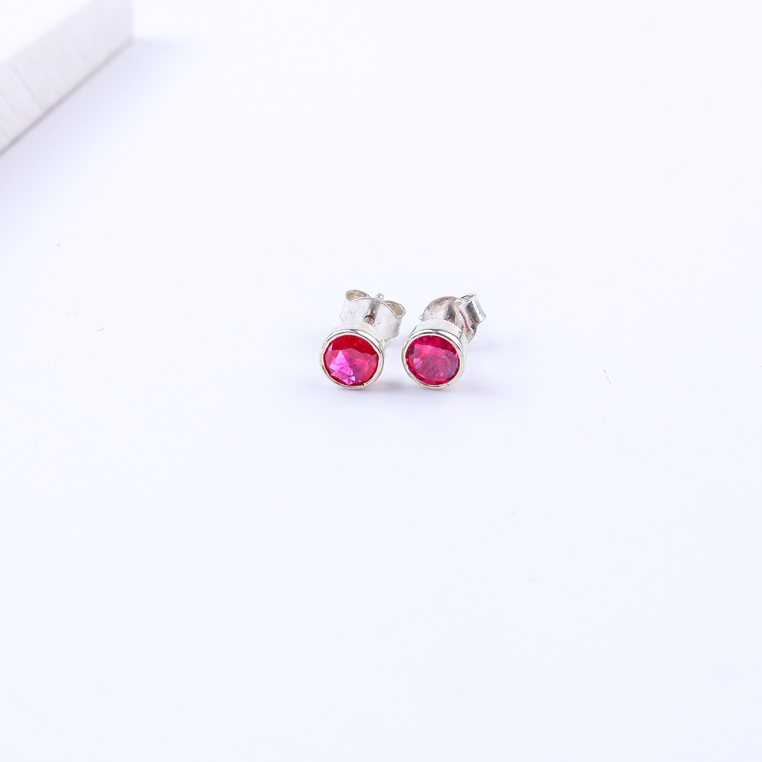Pink CZ Stone Studs