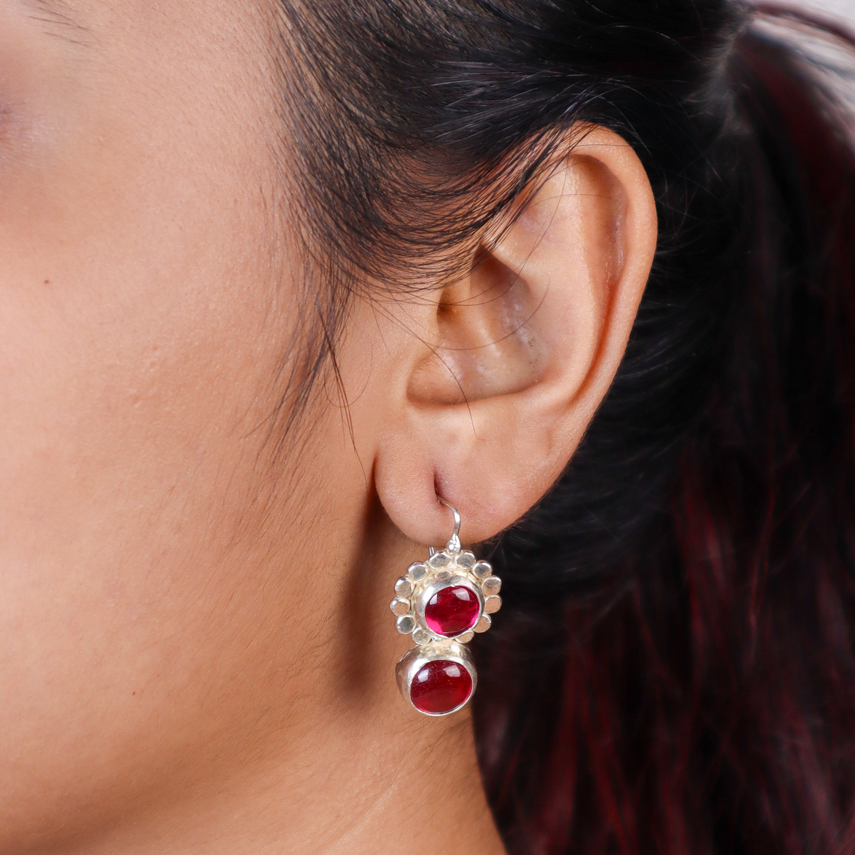 Kempu Flower Earrings