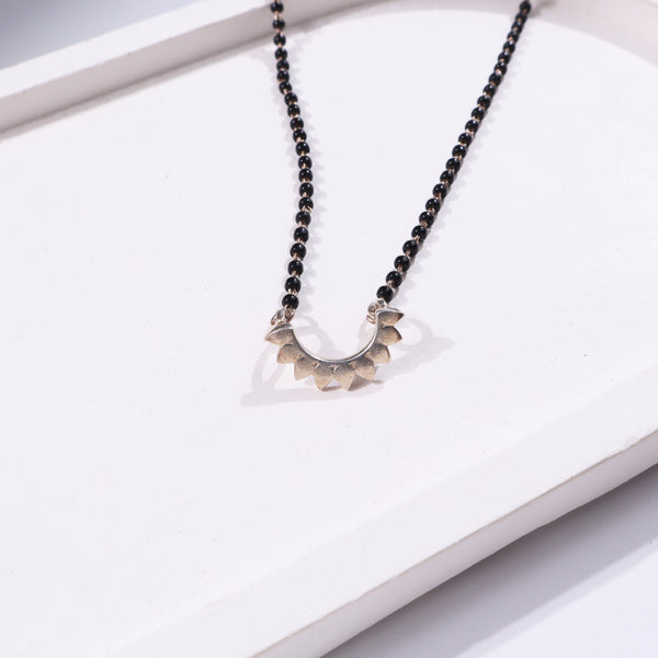 Sterling silver triangle pendant necklace
