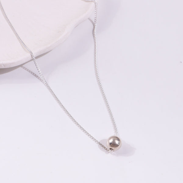 Silver Bead Chain Necklace