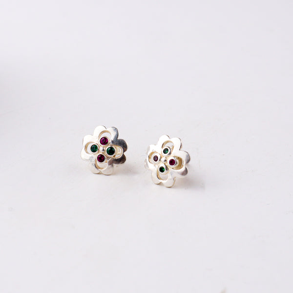 Silver Nakshatra Studs